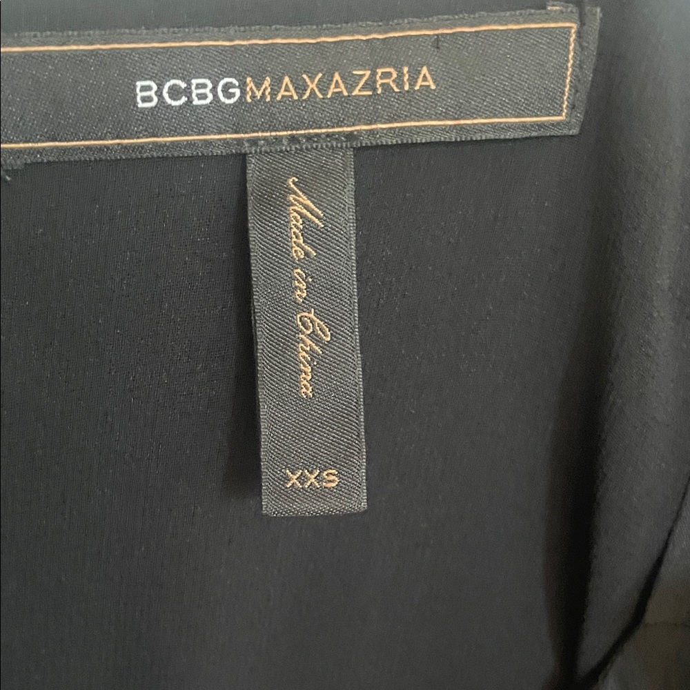 BCBG MaxAzaria 100% Silk Black Layered tiered Women's tank top - Picture 4 of 8